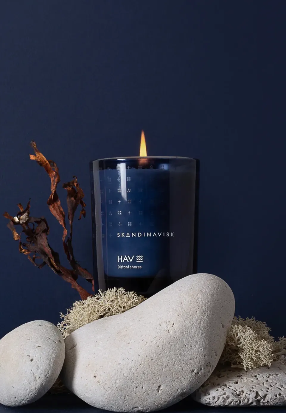 Outlet Skandinavisk Vela perfumada con tapa Hav, 200 g Azul
