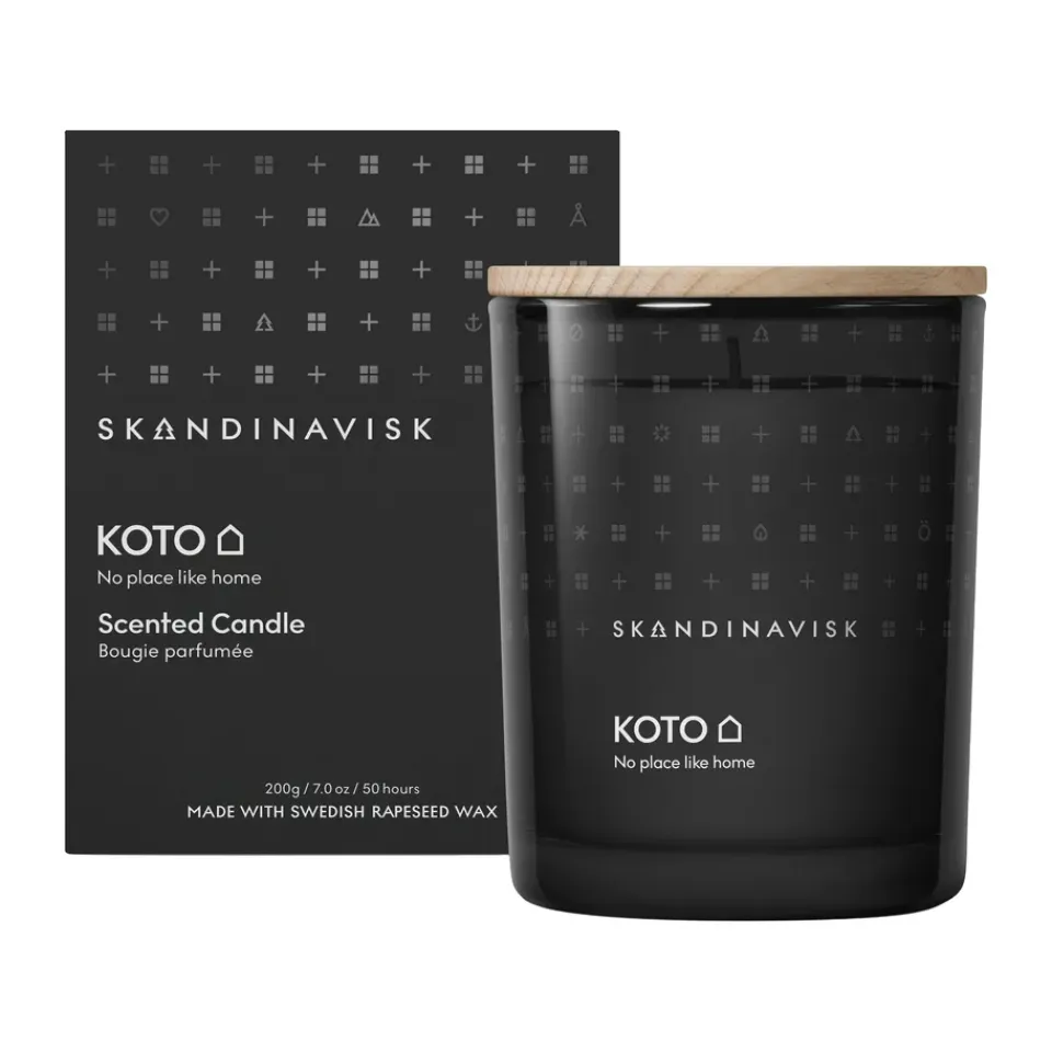 Clearance Skandinavisk Vela perfumada con tapa Koto, 200 g Negro