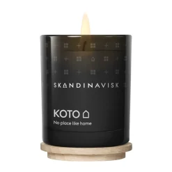 Outlet Skandinavisk Vela perfumada con tapa Koto, 65 g Negro