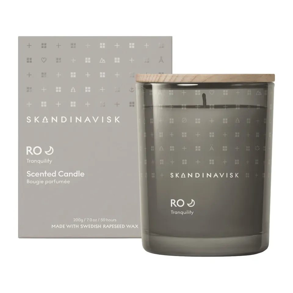 New Skandinavisk Vela perfumada con tapa Ro, 200 g Beige