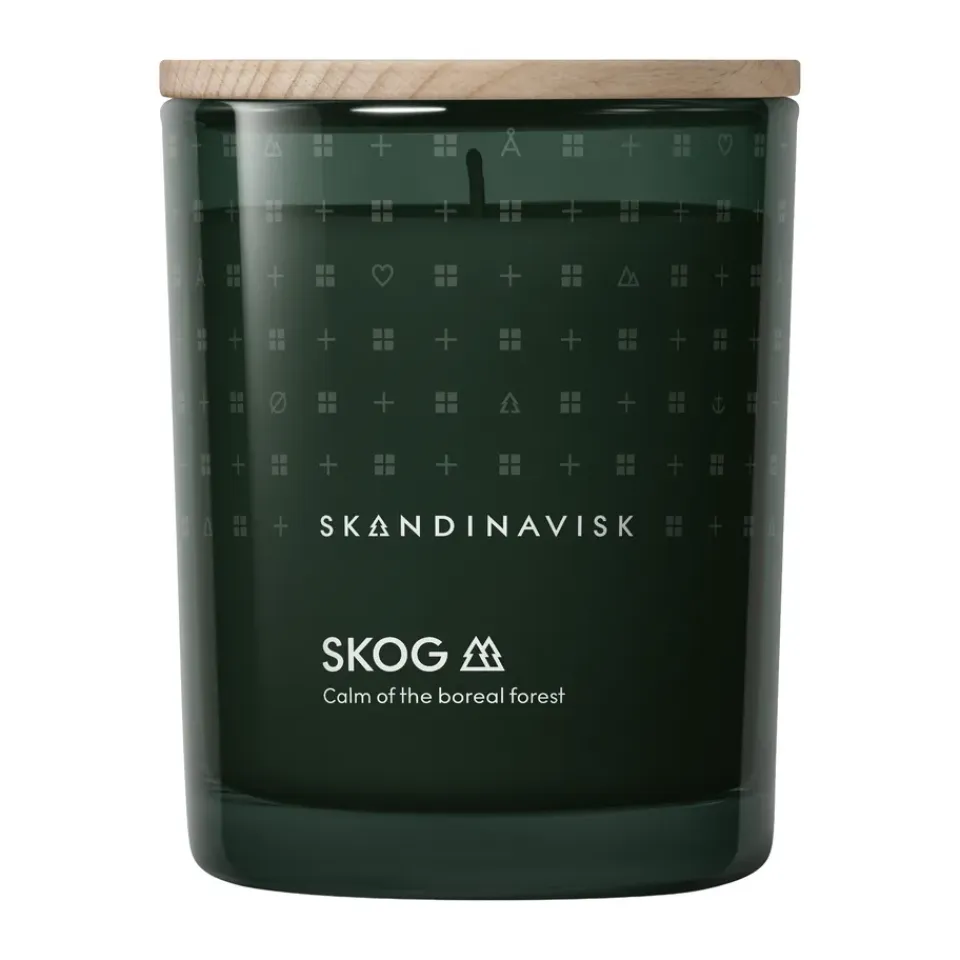 Hot Skandinavisk Vela perfumada con tapa Skog, 200 g Verde
