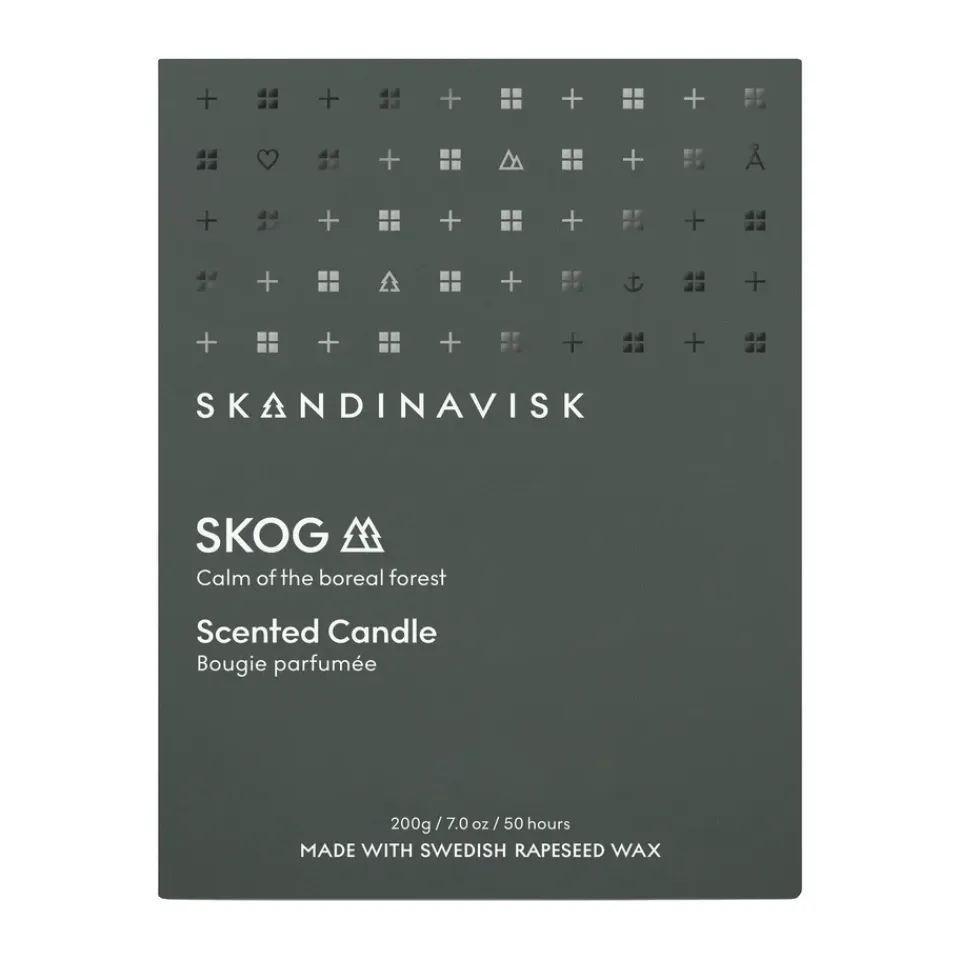 Hot Skandinavisk Vela perfumada con tapa Skog, 200 g Verde