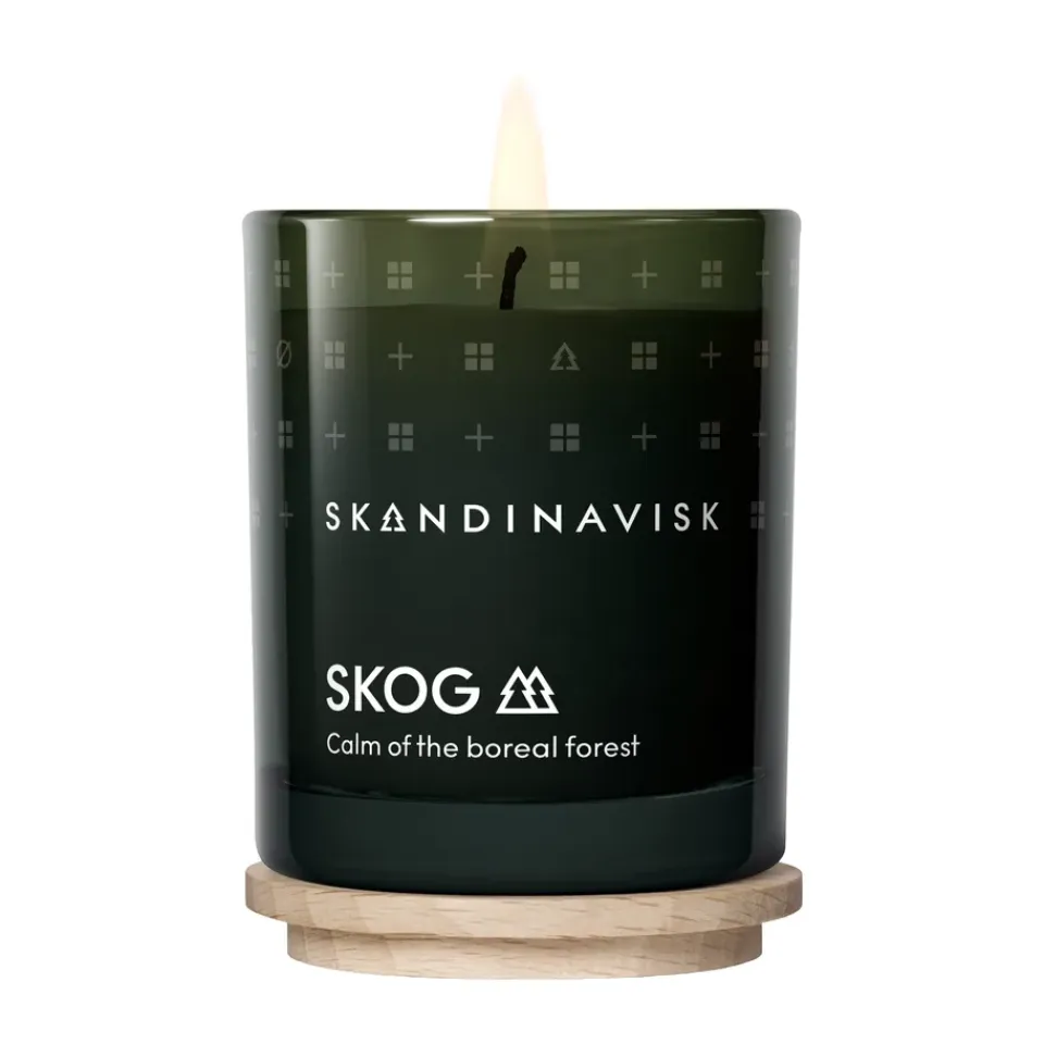 Best Skandinavisk Vela perfumada con tapa Skog, 65 g Verde