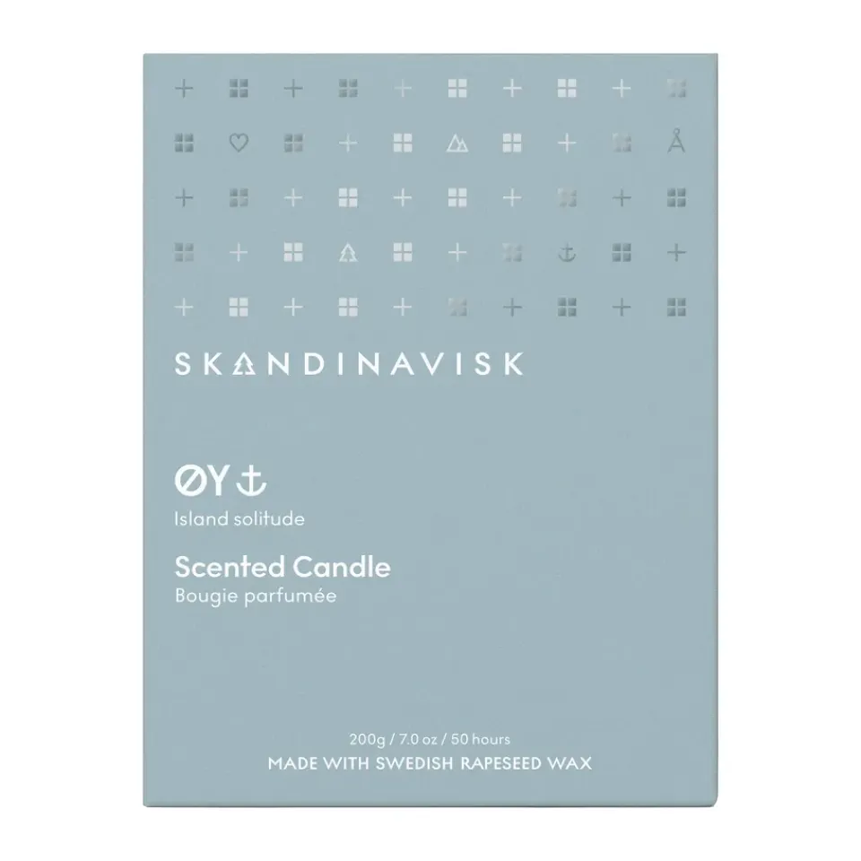Best Skandinavisk Vela perfumada con tapa Øy, 200 g Azul