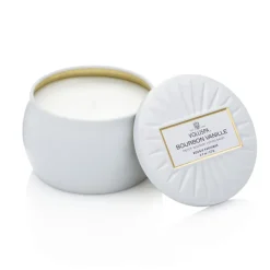 Discount Voluspa Vela perfumada Decorative Tin 25h, Bourbon Vanille Blanco