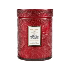Hot Voluspa Vela perfumada en bote de cristal Japonica 50 horas, Goji Tarocco Orange Rojo