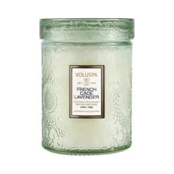 Hot Voluspa Vela perfumada en bote de cristal Japonica 50 horas, French Cade & Lavender Verde