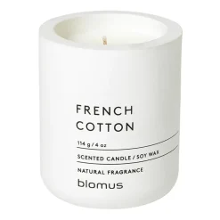 Blomus Vela perfumada Fraga 24 horas, French Cotton-Lily White Blanco