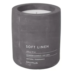 New Blomus Vela perfumada Fraga 55 horas, Soft Linen-Magnet Gris