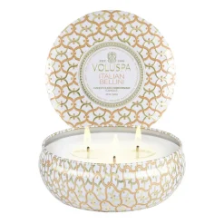 Online Voluspa Vela perfumada Maison Blanc 3-wick Tin 40 horas, Italian Bellini NaranjaBlanco