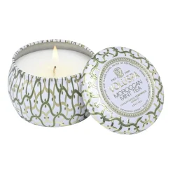 Sale Voluspa Vela perfumada Maison Blanc Mini Tin 25 horas, Moroccan Mint Tea VerdeBlanco