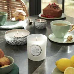 Sale Voluspa Vela perfumada Maison Blanc Mini Tin 25 horas, Moroccan Mint Tea VerdeBlanco