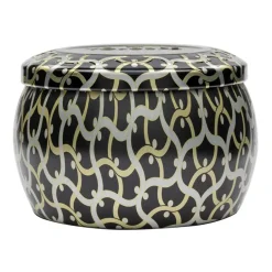 Online Voluspa Vela perfumada Maison Noir Mini Tin 25 horas, Crisp Champagne Color doradoPlateadoNegro