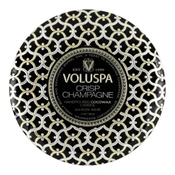 Sale Voluspa Vela perfumada Maison Noir 3-wick Tin 40 horas, Crisp Champagne Color doradoNegro