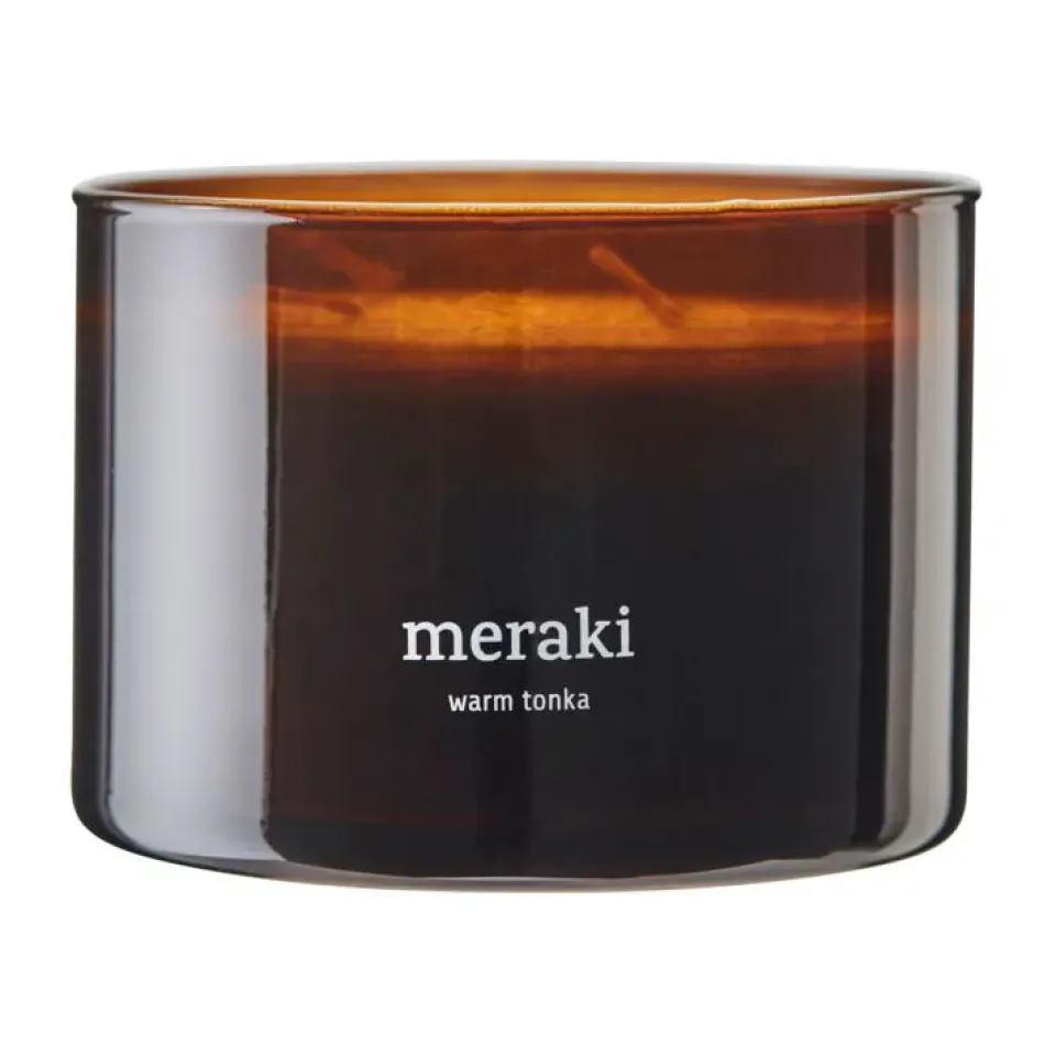 Clearance Meraki Vela perfumada , 60 horas, Warm tonka Marrón