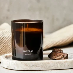 Online Meraki Vela perfumada , 35 horas, Dark wood Marrón
