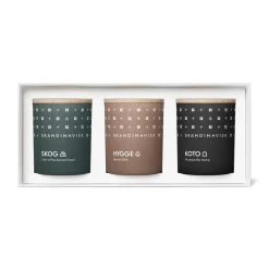 New Skandinavisk Vela perfumada mini Hibernation set de regalo, 3 piezas GrisVerdeBlanco
