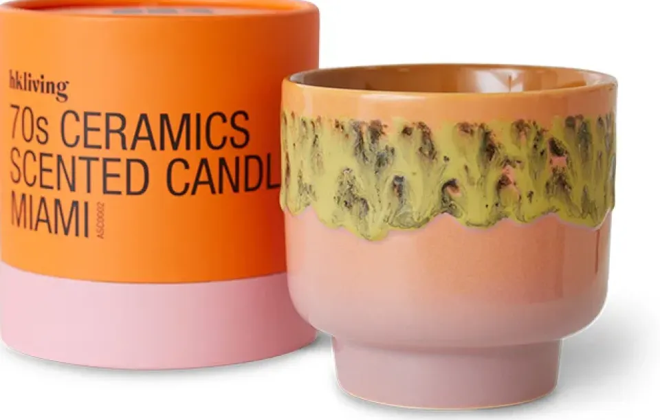 New HKliving Vela perfumada 70's, 50 h, Miami RosaMulti