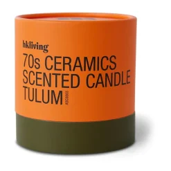 Hot HKliving Vela perfumada 70's, 50 h, Tulum NaranjaMarrón