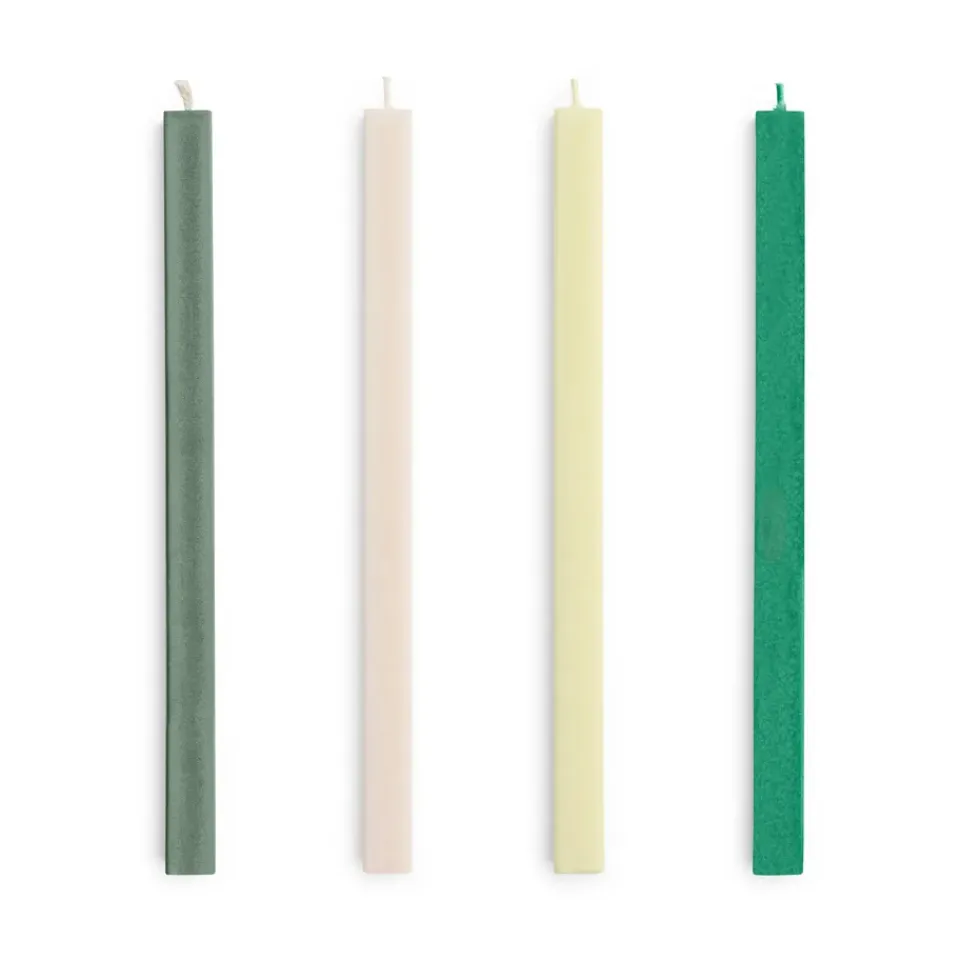 Outlet HAY Vela Square Candl mix 4-pack, Greens-whites Multi