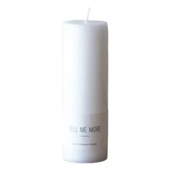 Tell Me More Vela L 15 cm, Blanco
