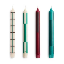 Best HAY Velas Pattern 4-pack, Greens-burdeos Multi