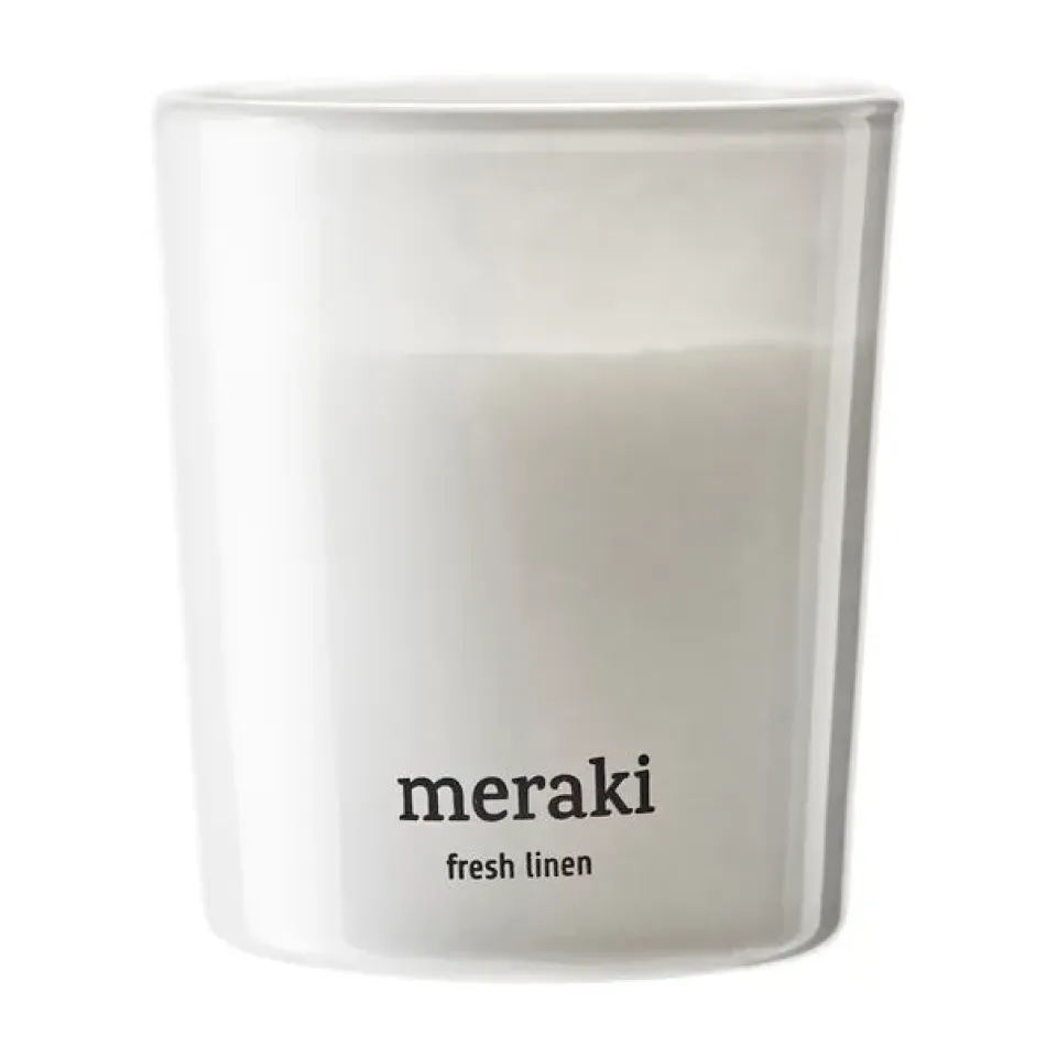 Best Meraki Velas perfumadas 12 horas 12, 2-pack, Fresh Linen Blanco