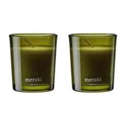 Clearance Meraki Velas perfumadas 12 horas 12, 2-pack, Oud leaf Verde