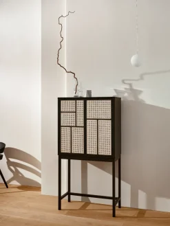 Hot Design House Stockholm Vitrina Air, , ratán Negro