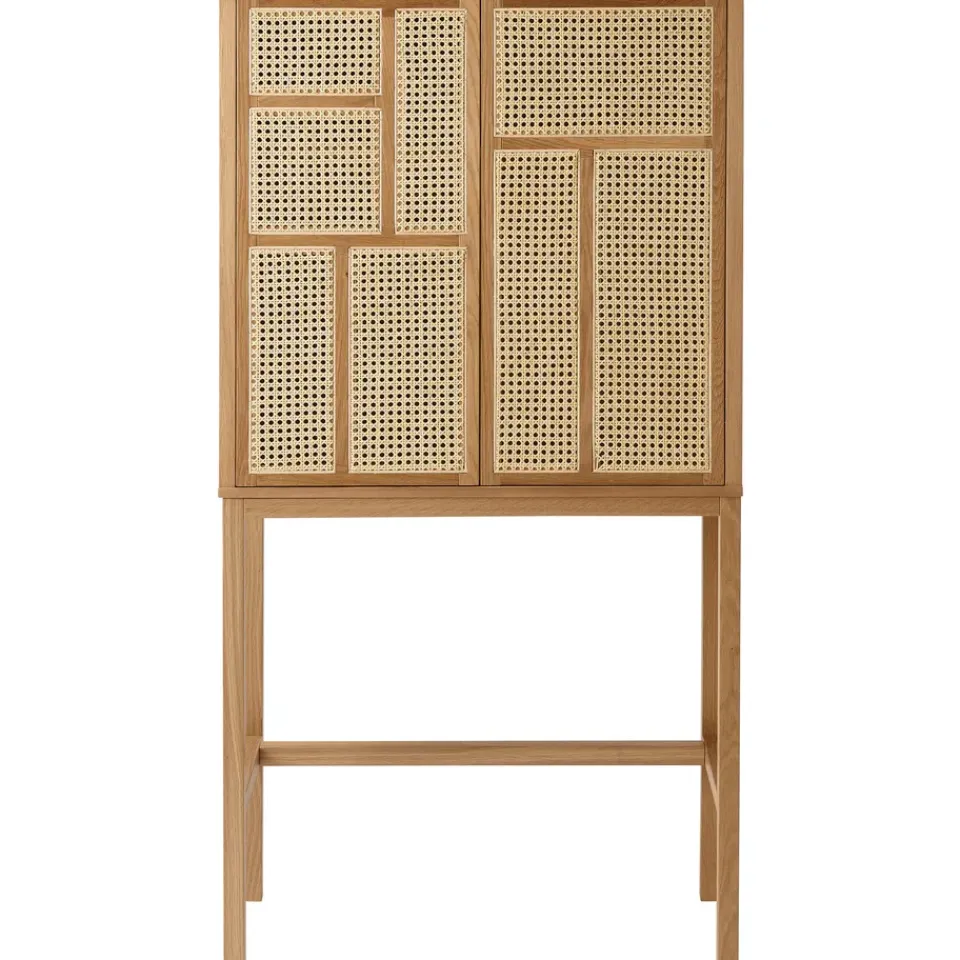 Design House Stockholm Vitrina Air, Roble, ratán Marrón