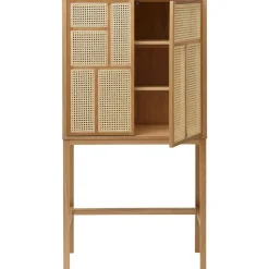 Design House Stockholm Vitrina Air, Roble, ratán Marrón