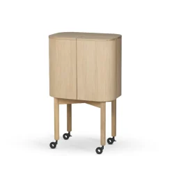 Discount Northern Vitrina bar con ruedas Loud , Light oiled oak BeigeMarrón