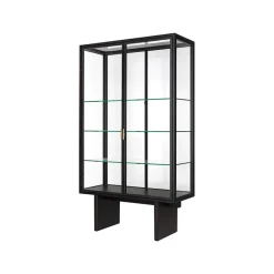 Clearance GUBI Vitrina Private, Vidrio, marrón-roble teñido de negro Transparente