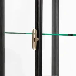 Clearance GUBI Vitrina Private, Vidrio, marrón-roble teñido de negro Transparente