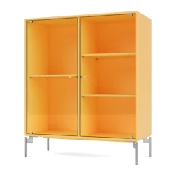 New Montana Vitrina Ripple II 69,6x82,2x30 cm, Acacia-ben chrome Amarillo