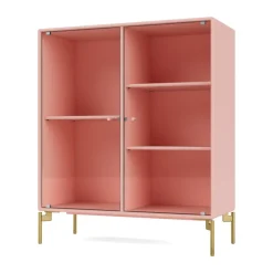 Montana Vitrina Ripple II 69,6x82,2x30 cm, Ruby-ben brass Rosa