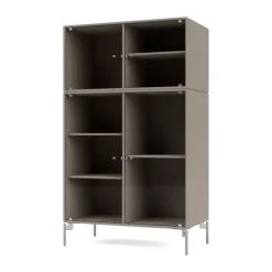 Online Montana Vitrina Ripple III 69,6x117,6x38 cm, Truffle-ben chrome GrisMarrón