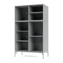 Montana Vitrina Ripple III 69,6x117,6x38 cm, Fjord-ben chrome Gris
