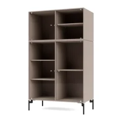 Discount Montana Vitrina Ripple III 69,6x117,6x38 cm, Mushroom-ben black Beige