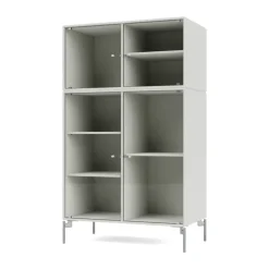 Sale Montana Vitrina Ripple III 69,6x117,6x38 cm, Nordic-ben chrome Gris