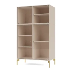 Sale Montana Vitrina Ripple III 69,6x117,6x38 cm, Clay-ben brass Gris