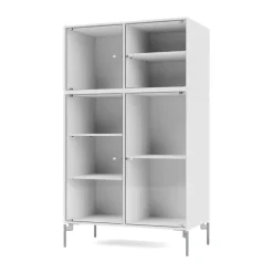 Montana Vitrina Ripple III 69,6x117,6x38 cm, NewWhite-ben chrome Blanco