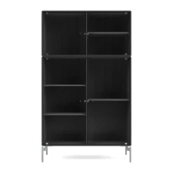Montana Vitrina Ripple III 69,6x117,6x38 cm, Anthracite-ben chrome Gris