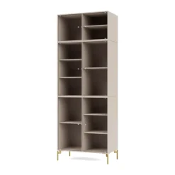 Discount Montana Vitrina Ripple IV 69,6x187,2x38 cm, Clay-ben brass Gris