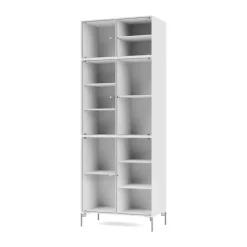 Discount Montana Vitrina Ripple IV 69,6x187,2x38 cm, NewWhite-ben chrome Blanco