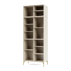 Outlet Montana Vitrina Ripple IV 69,6x187,2x38 cm, Oat-ben brass Beige