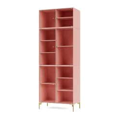 Hot Montana Vitrina Ripple IV 69,6x187,2x38 cm, Ruby-ben brass Rosa
