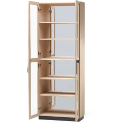 A2 Vitrina The Bow, Roble aceitado blanco Beige