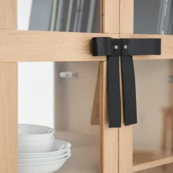 A2 Vitrina The Bow, Roble aceitado blanco Beige