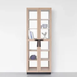 A2 Vitrina The Bow, Roble aceitado blanco Beige